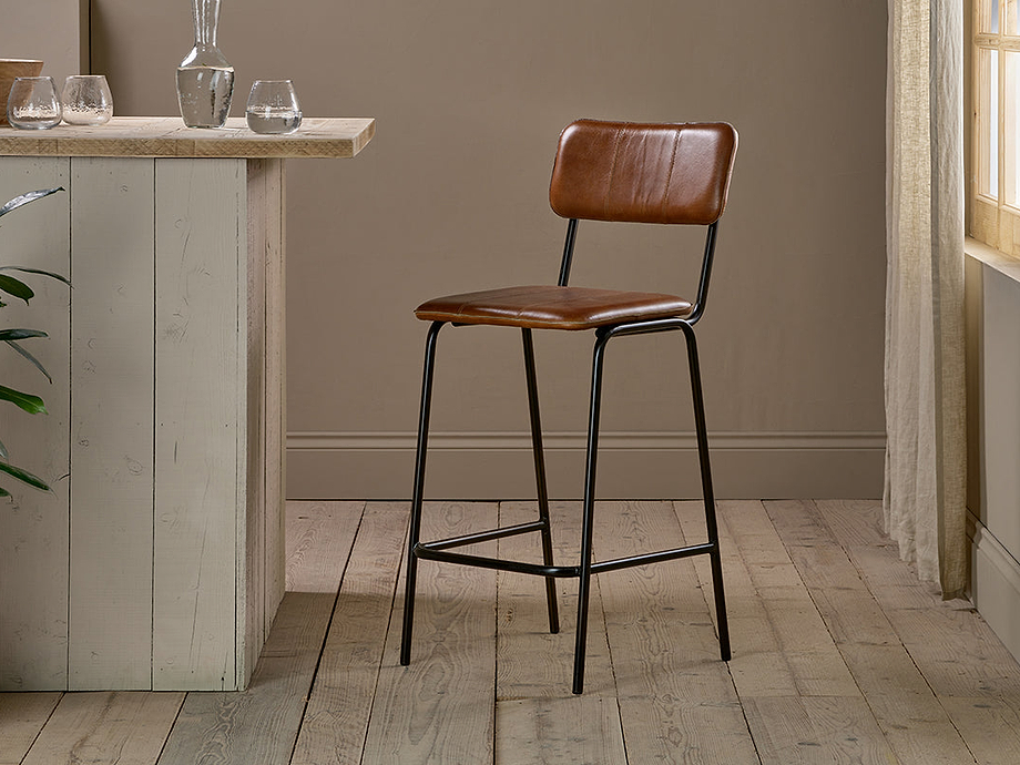 Ukari Counter Chair - Aged Tan