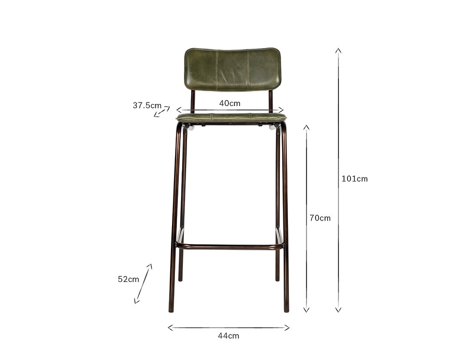 Ukari Counter Chair - Rich Green