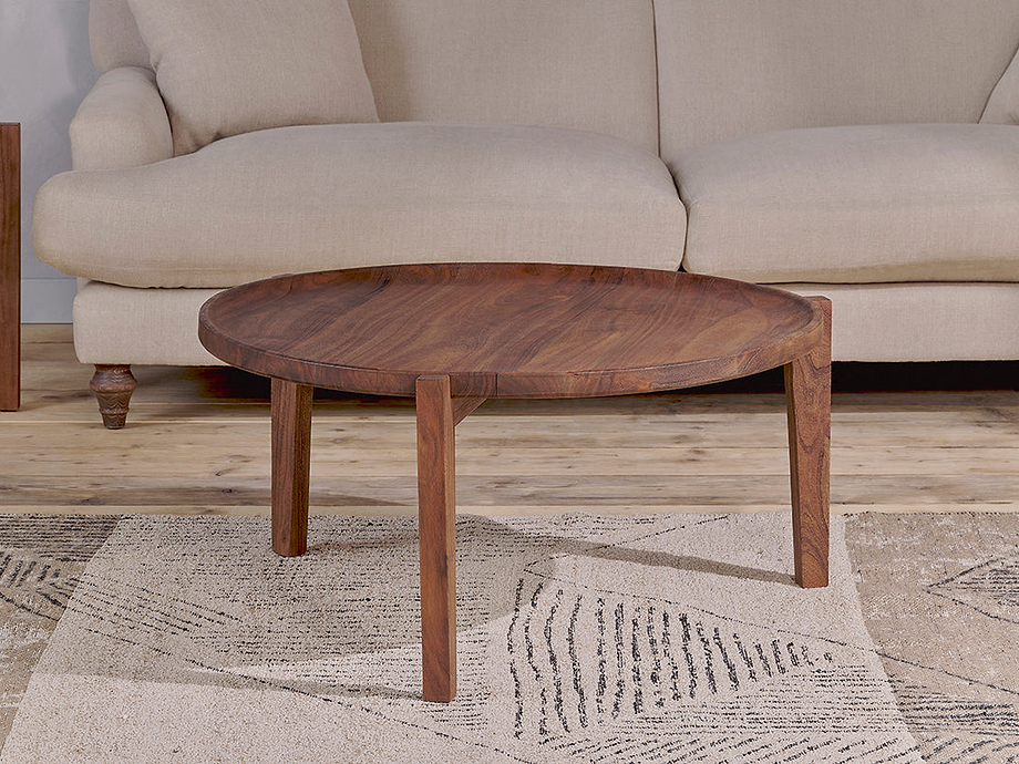 Umar Mango Wood Coffee Table - Dark Brown