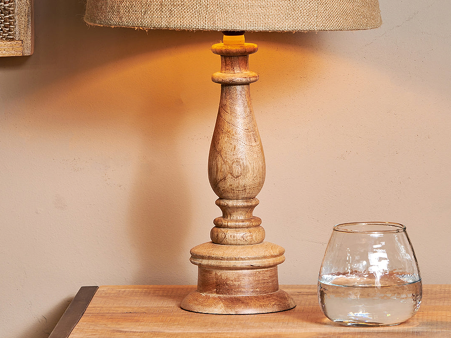 Usha Mango Wood Lamp