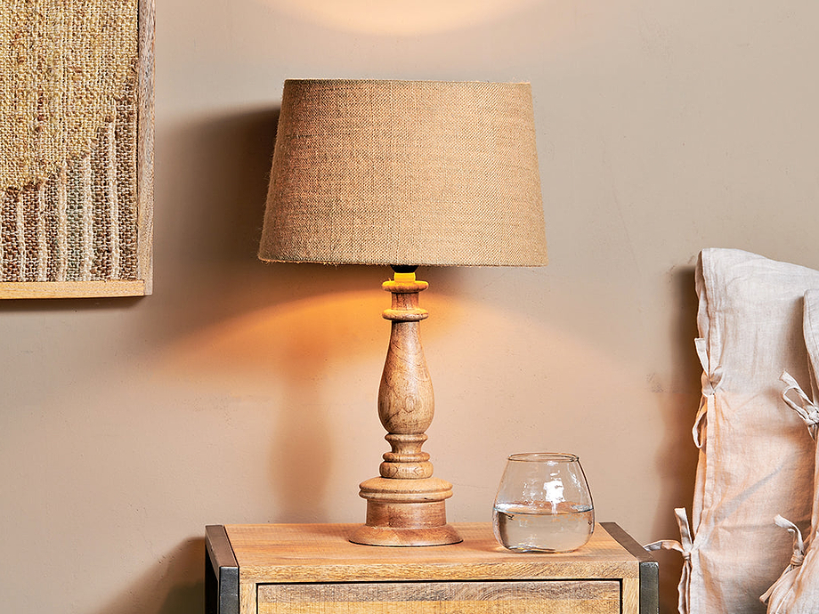 Usha Mango Wood Lamp