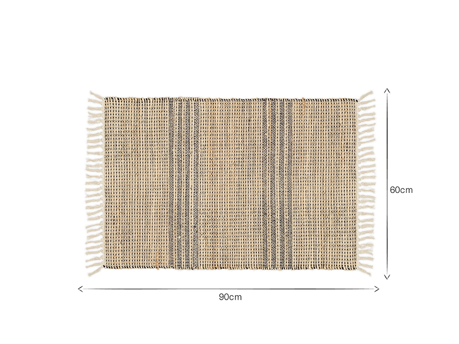 Varli Jute & Cotton Doormat - Natural