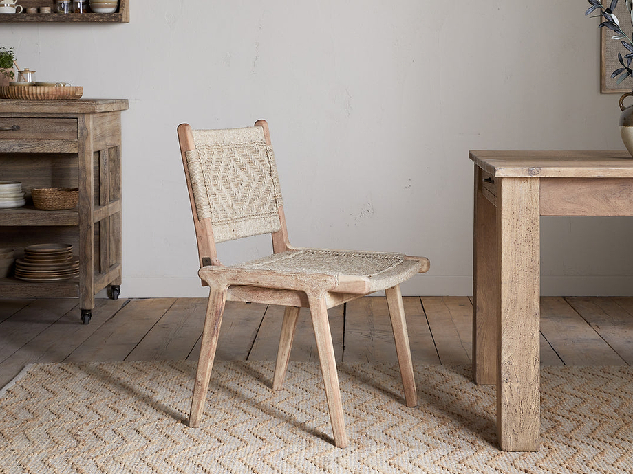 Vinay Woven Armless Dining Chair - Natural