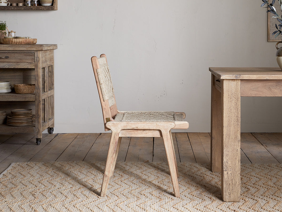 Vinay Woven Armless Dining Chair - Natural