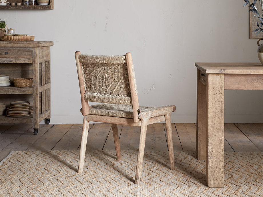 Vinay Woven Armless Dining Chair - Natural