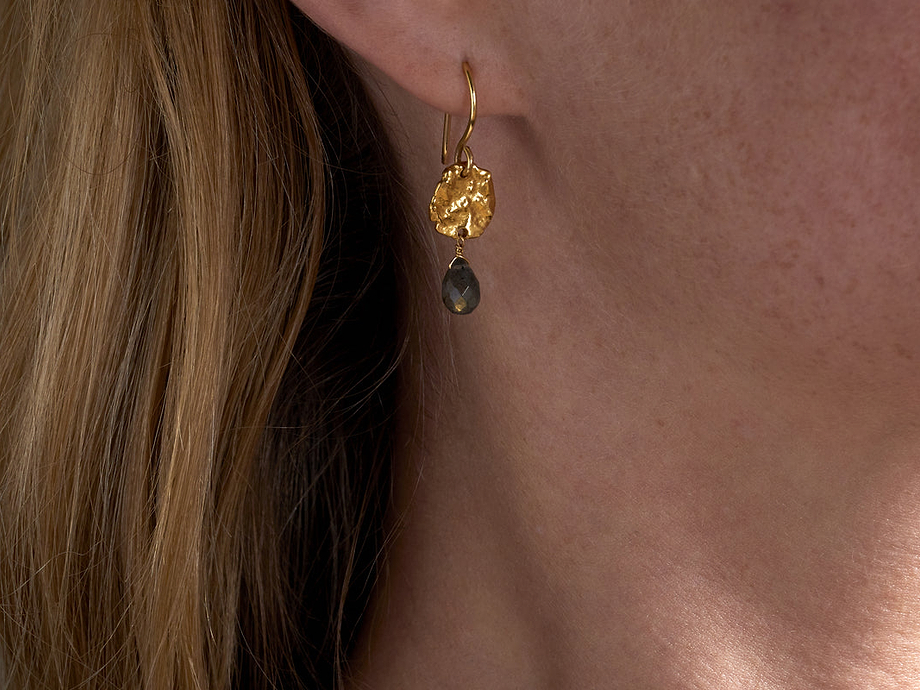 Veera Labradorite Earrings - Gold
