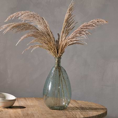 Virya Recycled Glass Vase - Pale Blue