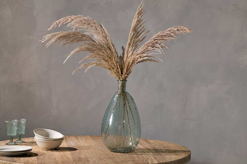 Virya Recycled Glass Vase - Pale Blue