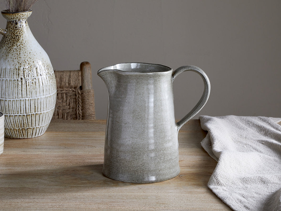 Valinha Earthenware Jug - Grey - Large