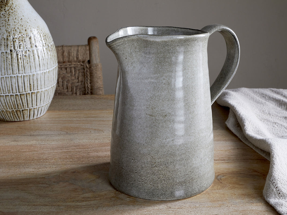 Valinha Earthenware Jug - Grey - Large