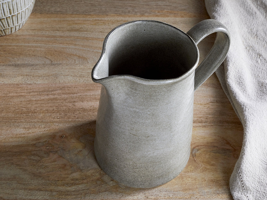 Valinha Earthenware Jug - Grey - Large