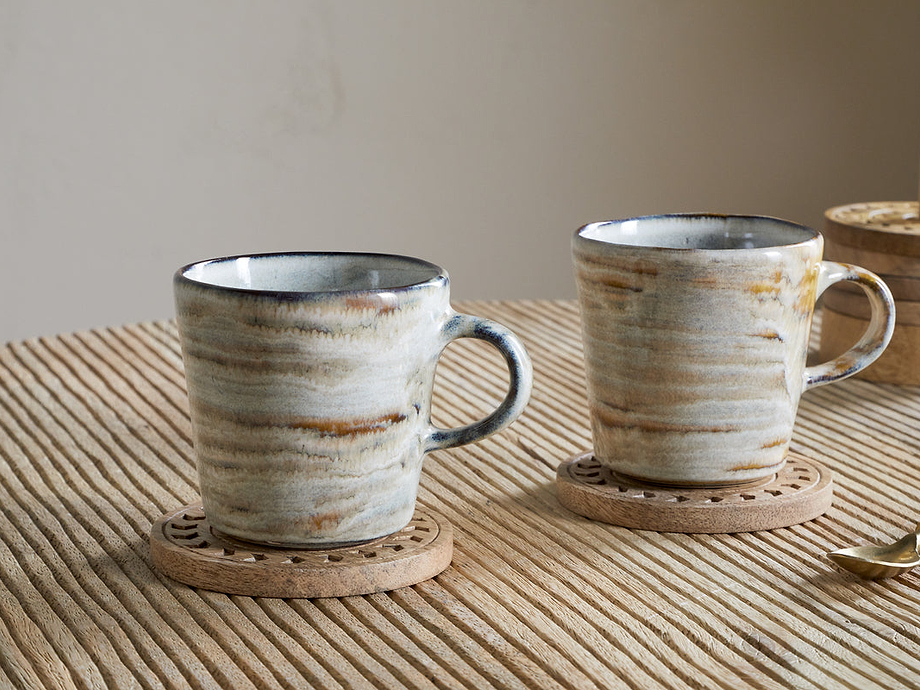 Vizo Mugs - Grey (Set of 2)