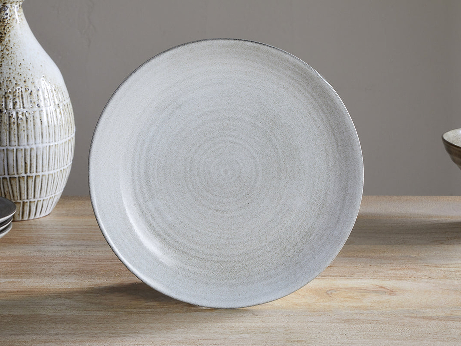 Valinha Earthenware Dinner Plate - Grey