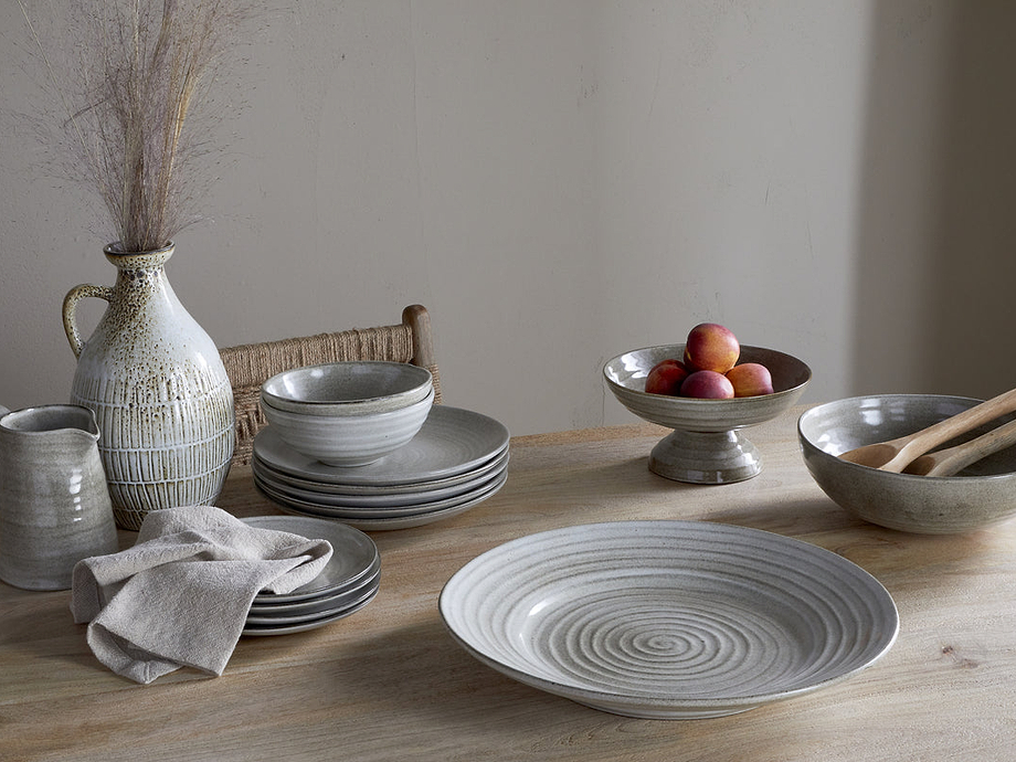 Valinha Earthenware Dinner Plate - Grey
