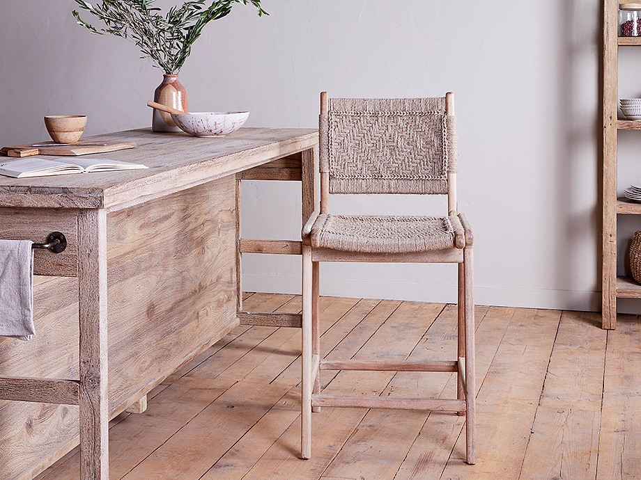 Vinay Woven Counter Chair - Natural