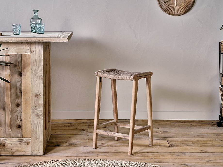 Vinay Woven Counter Stool - Natural