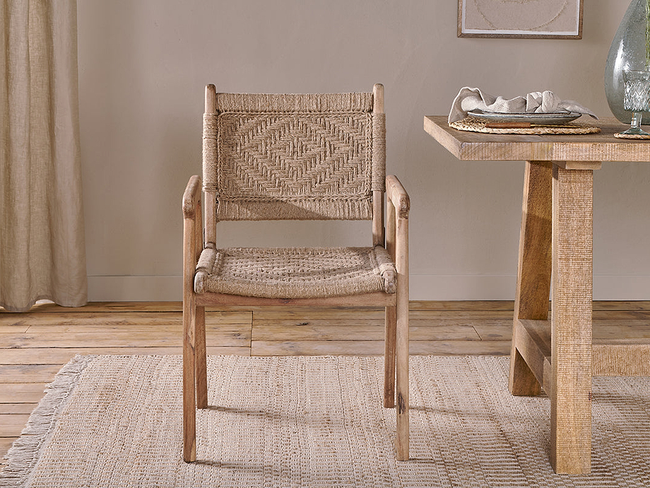 Vinay Woven Dining Chair - Natural