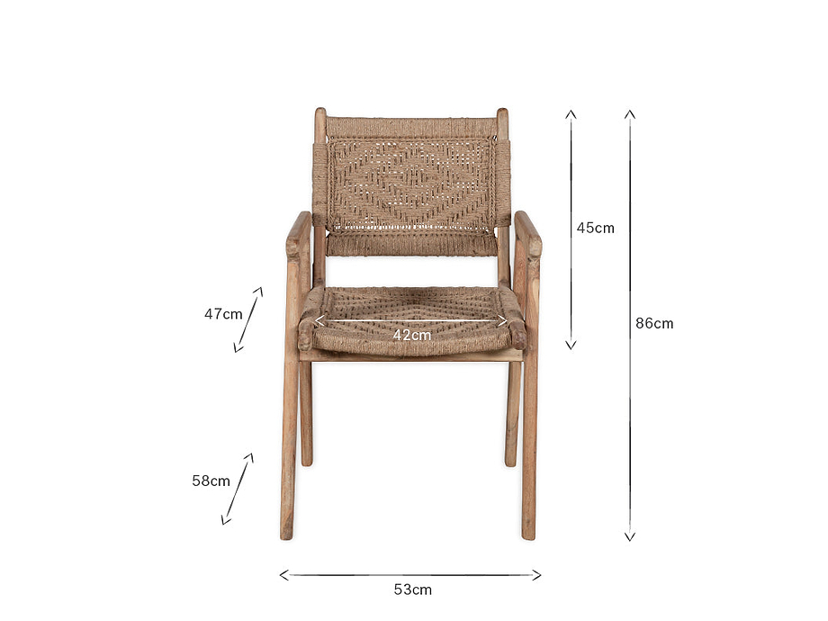 Vinay Woven Dining Chair - Natural