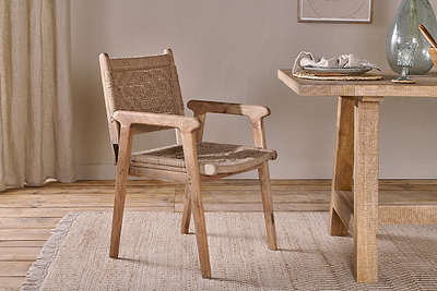 Vinay Woven Dining Chair - Natural-nkuku