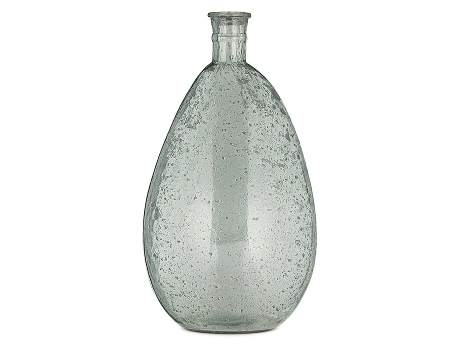 Virya Recycled Glass Vase - Pale Blue