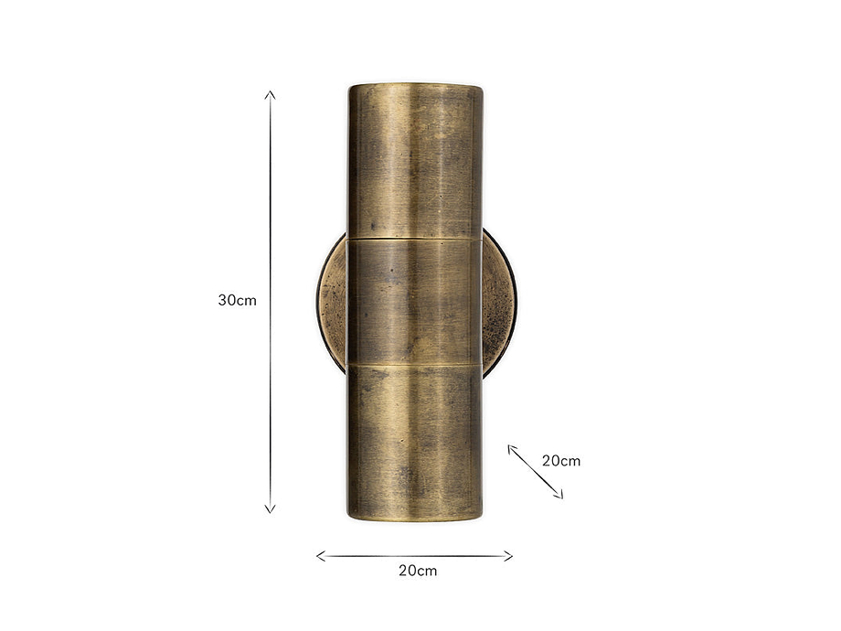 Vitla Outdoor Wall Lamp - Antique Brass