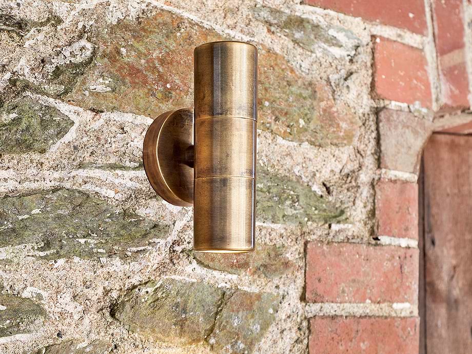 Vitla Outdoor Wall Lamp - Antique Brass