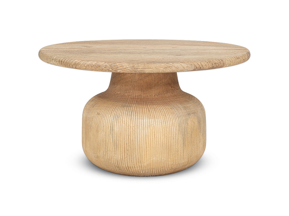 Vivan Grooved Wood Coffee Table