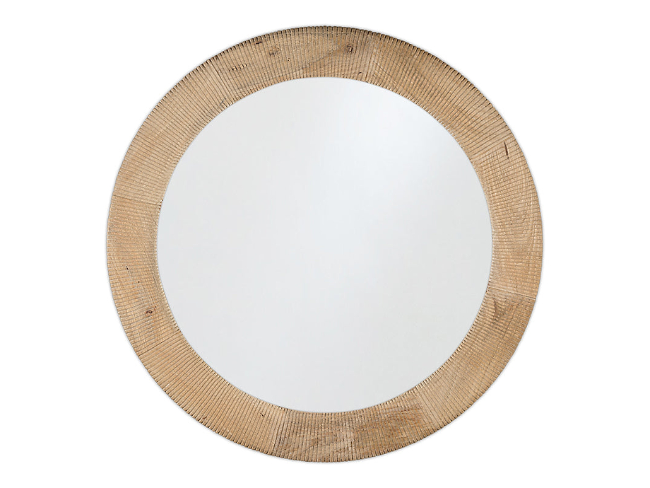 Vivan Grooved Wood Mirror - Natural