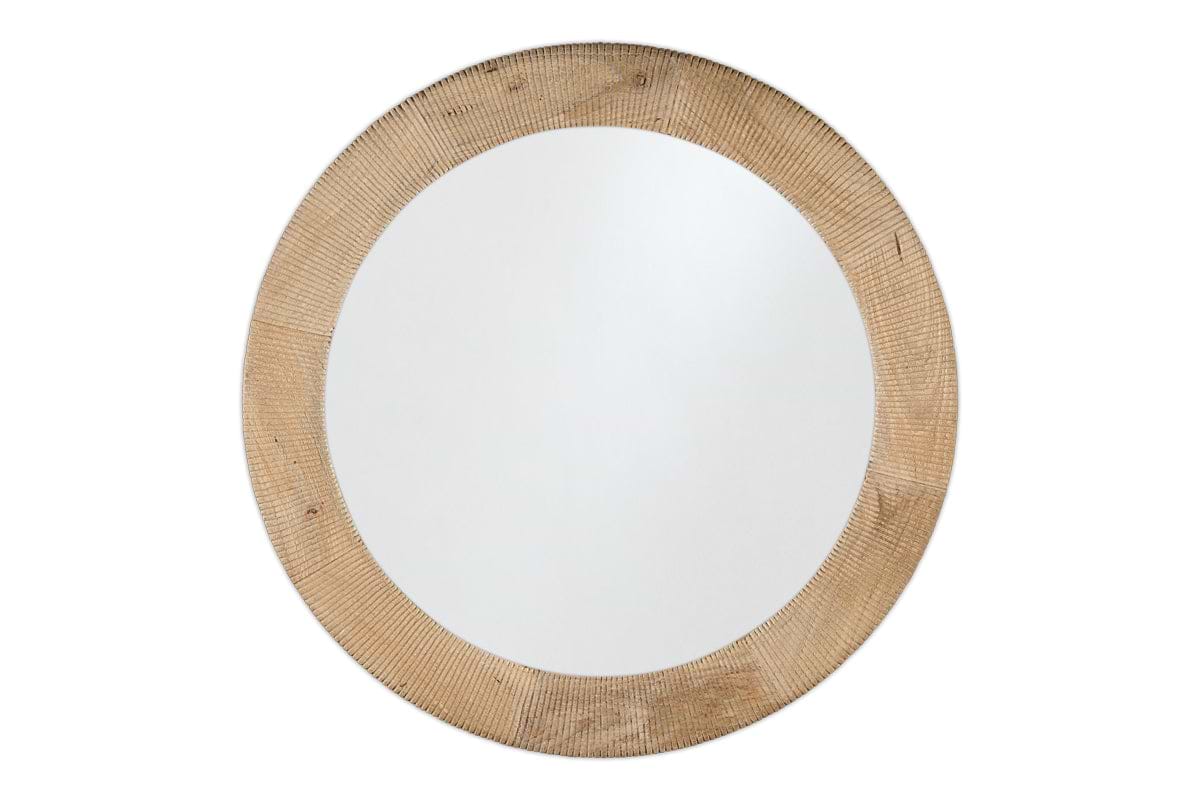 Vivan Grooved Wood Mirror - Natural