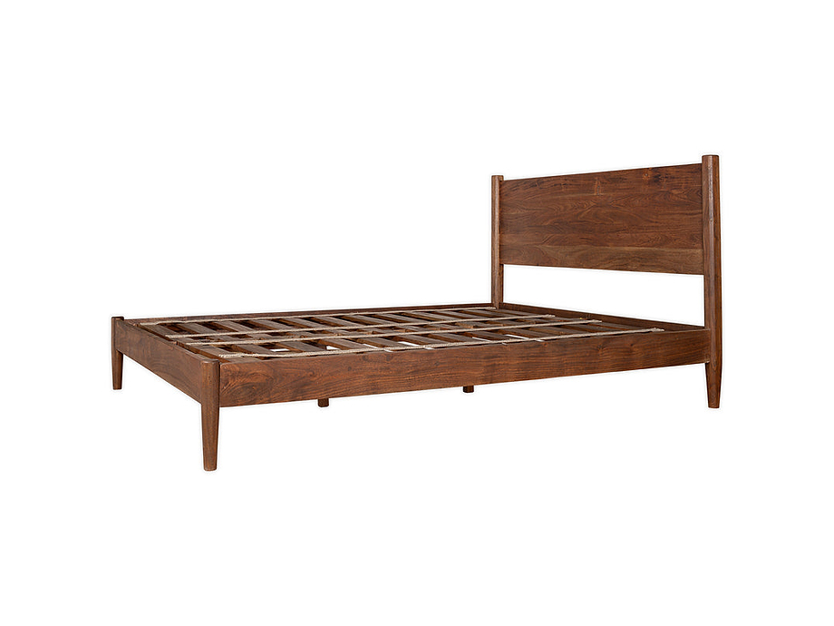 Anbu Acacia Bed - Washed Walnut