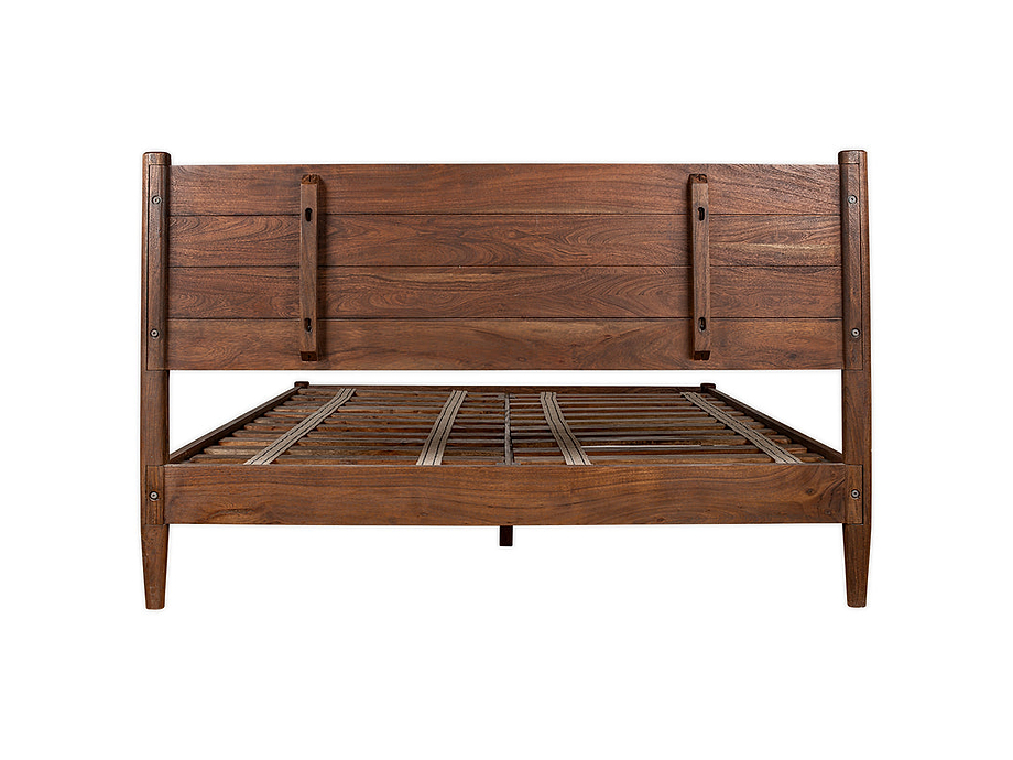 Anbu Acacia Bed - Washed Walnut