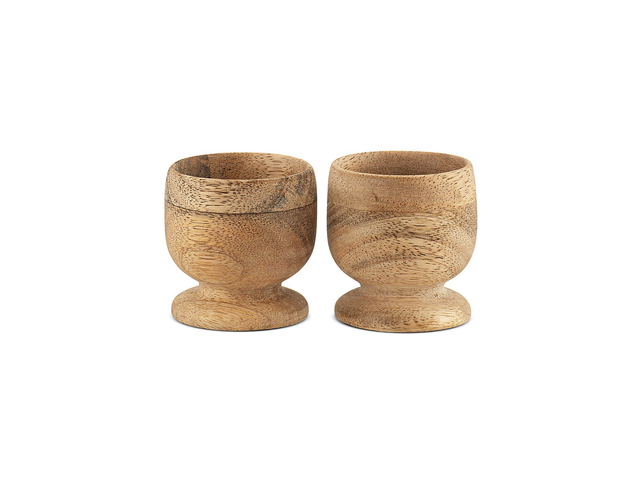 Awa Wooden Egg Cup - Natural - (Set of 2)