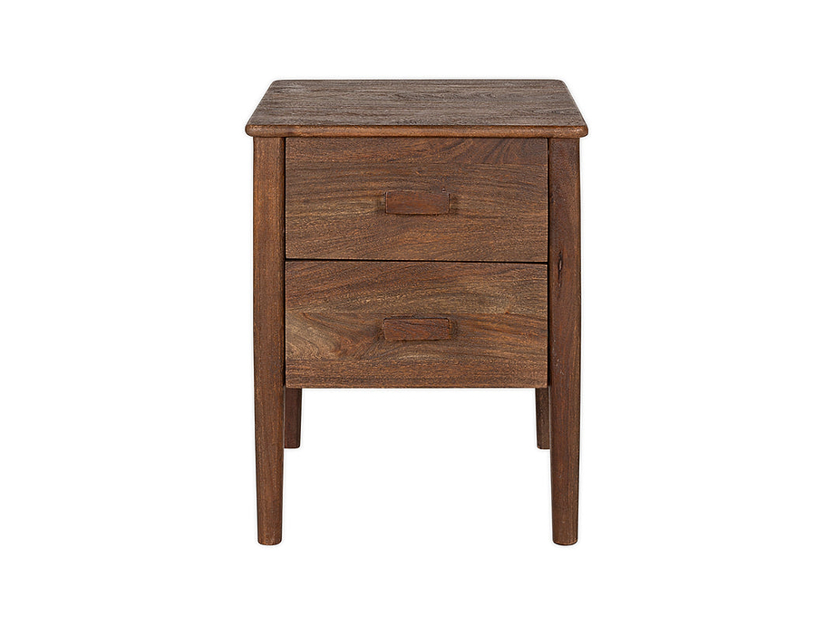 Anbu Acacia Bedside Table - Washed Walnut