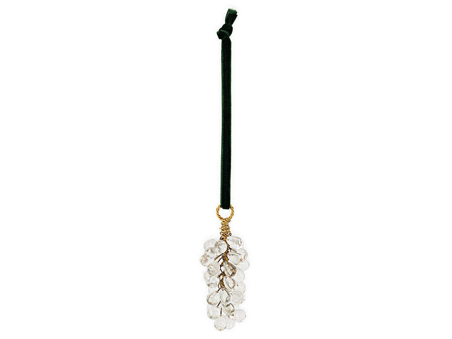 Danvi Glass Drop Baubles - Brass & Clear (Set of 3)
