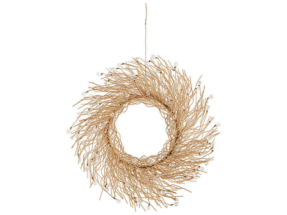 Danvi Glass Drop Wreath - Brass & Clear