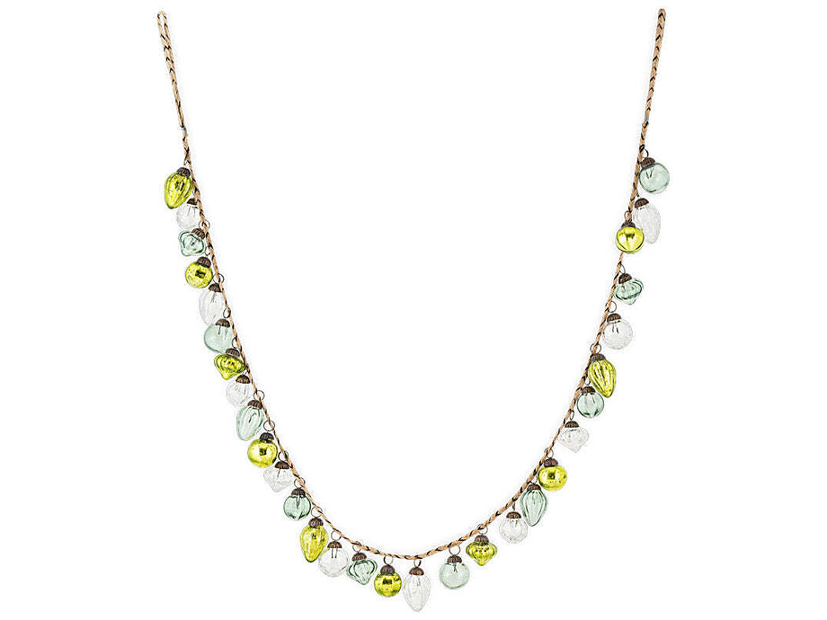 Ekiti Bauble Garland - Mixed Green & Clear