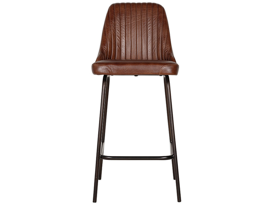 Harsha Leather Counter Chair - Chocolate Brown