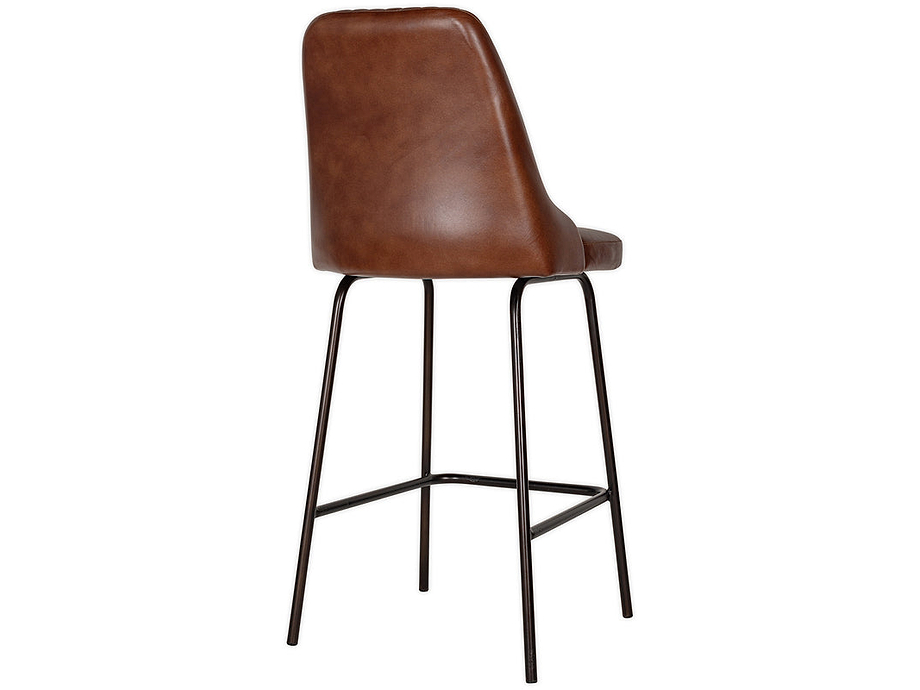 Harsha Leather Counter Chair - Chocolate Brown