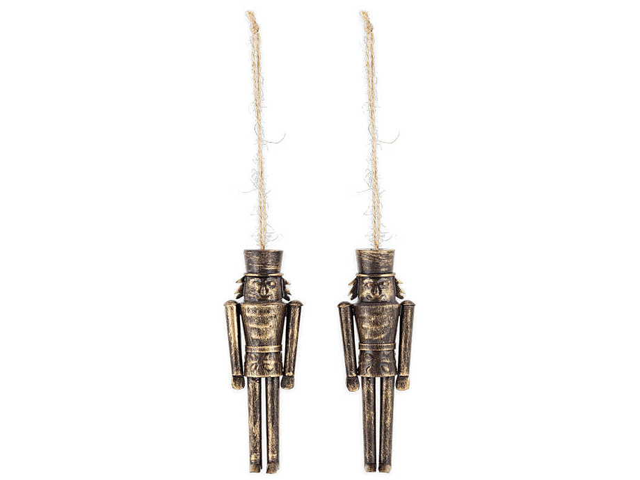Imay Nutcracker Baubles - Antique Brass (Set of 2)