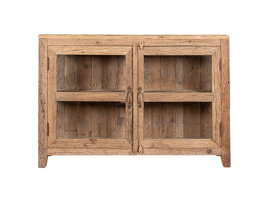 Ibo Reclaimed Wood & Glass Sideboard - Natural