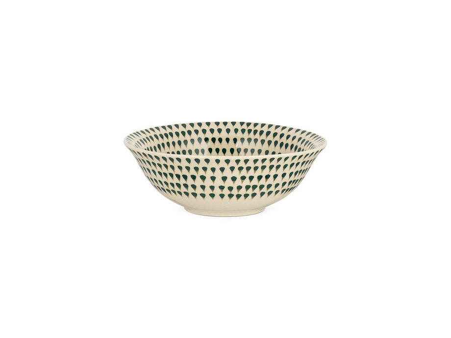 Juniper Drop Cereal Bowl - Cream & Juniper