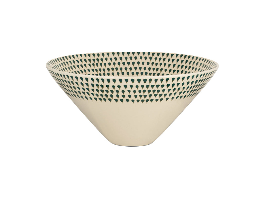 Juniper Drop Serving Bowl - Cream & Juniper - Large