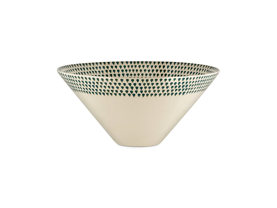 Juniper Drop Serving Bowl - Cream & Juniper - Medium