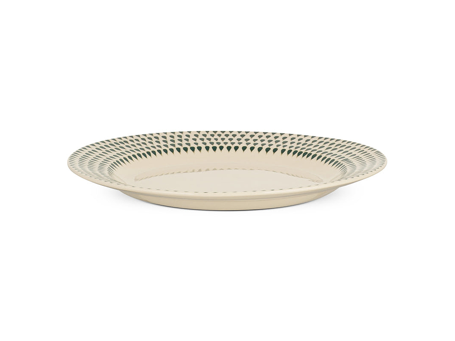 Juniper Drop Dinner Plate - Cream & Juniper