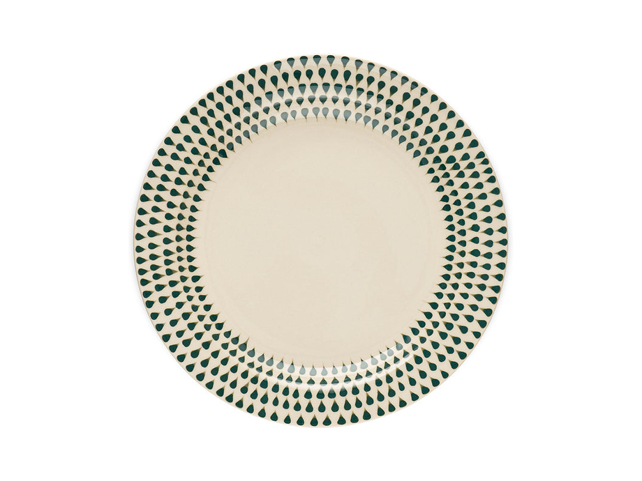 Juniper Drop Side Plate - Cream & Juniper