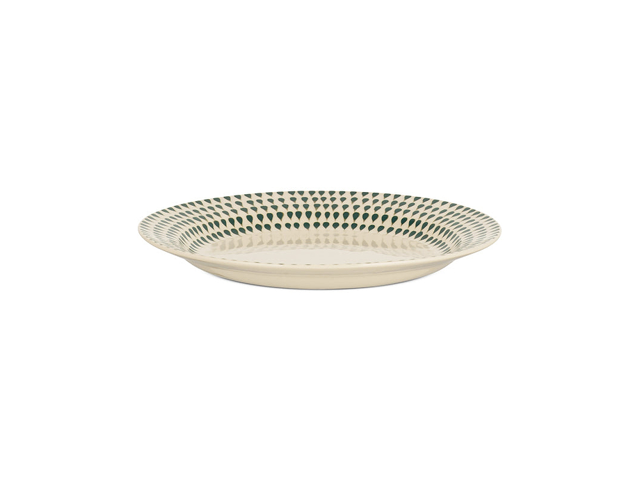 Juniper Drop Side Plate - Cream & Juniper