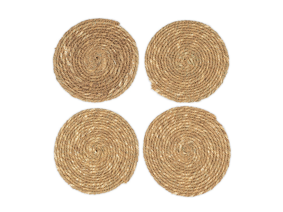 Keso Woven Coasters - Brown (Set of 4)