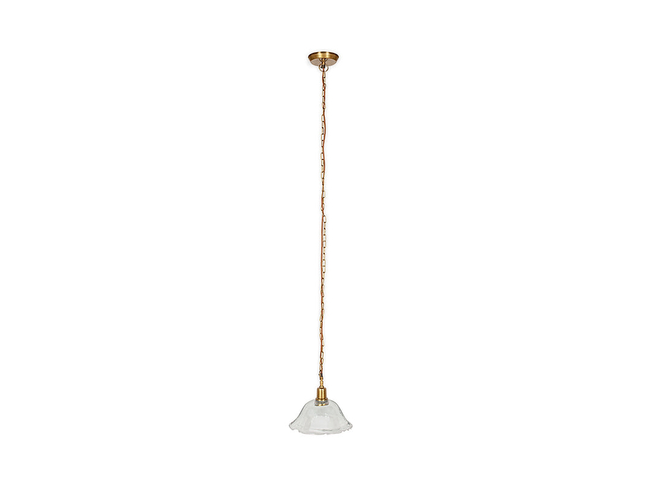 Keju Organic Shape Recycled Glass Pendant - Clear
