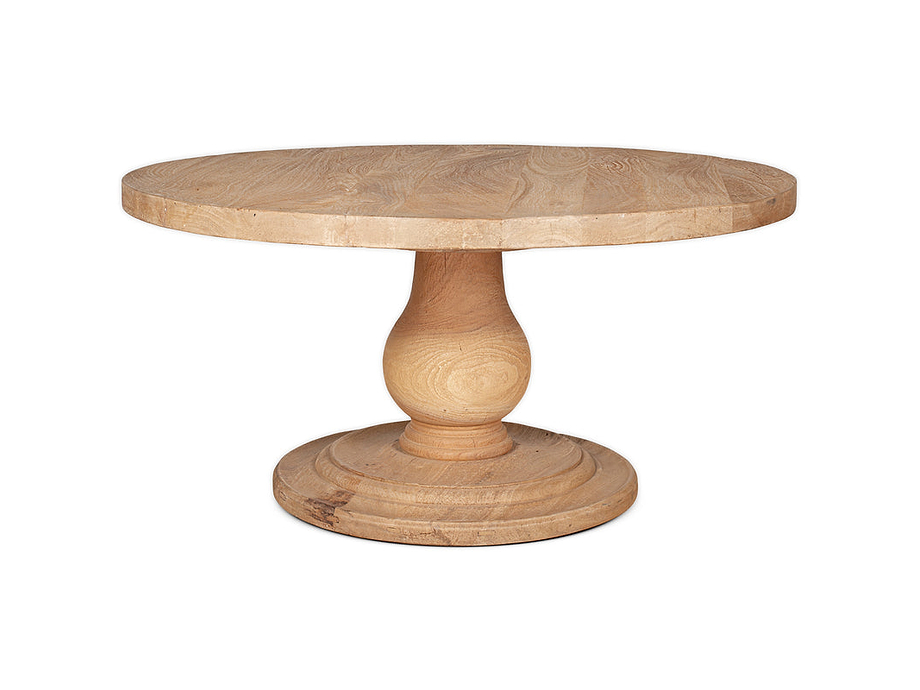 Laya Round Carved Coffee Table - Natural