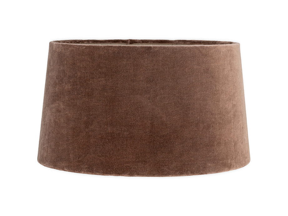 Mendai Velvet & Linen Lampshade - Mocha